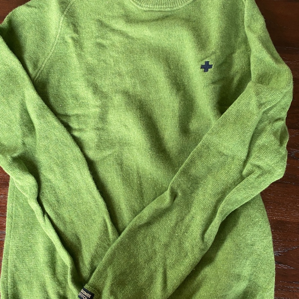 Men’s vintage crew neck muscle sweater Abercrombie and fitch green size xl